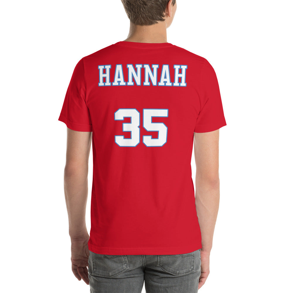 Darius Hannah Script Jersey T-Shirt - Red