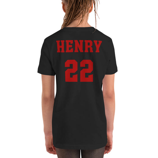 Jashon Henry Kids Jersey T-Shirt Black / White